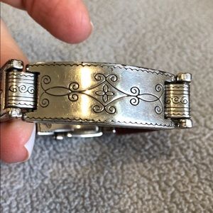 Brighton Red Croc Leather Bracelet